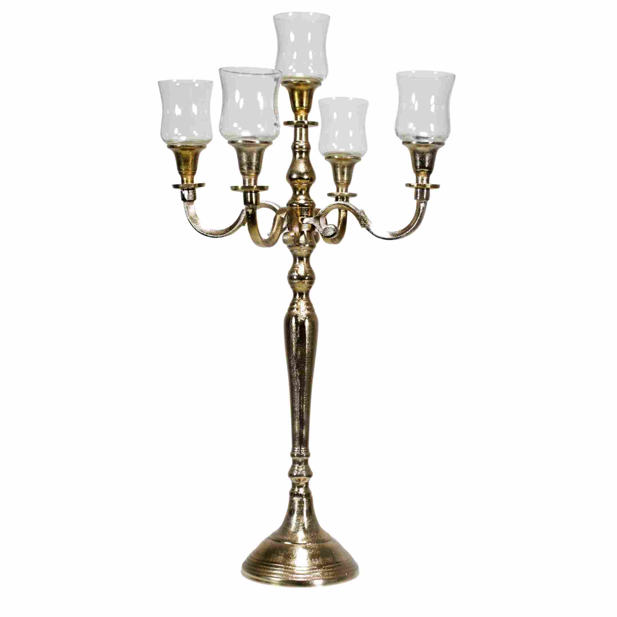 event decor rental brass bronze chandelier wedding centerpiece candle