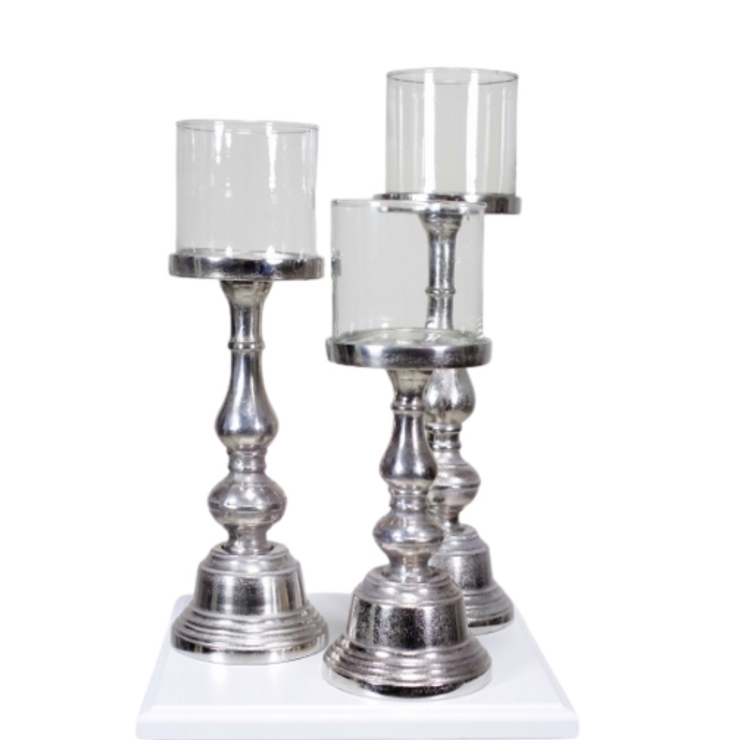 event decor rental gray grey candle candleholder floating wedding centerpiece