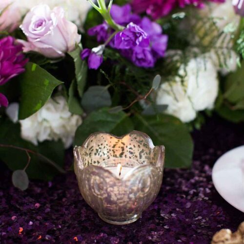 event decor rental gold mercury glass candle holder wedding centerpiece