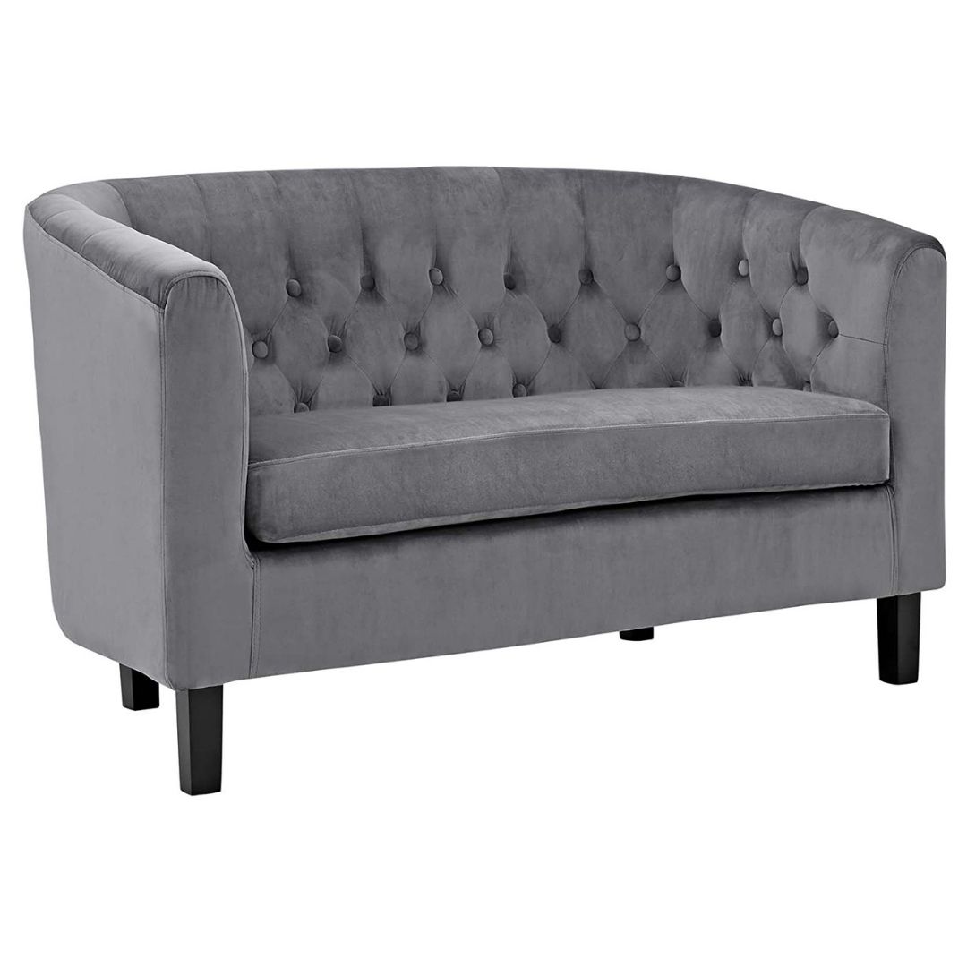 event decor rental gray silver loveseat couch lounge wedding reception