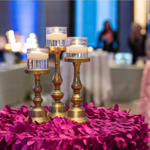 event decor rental gold candlestick candle holder floating wedding centerpiece