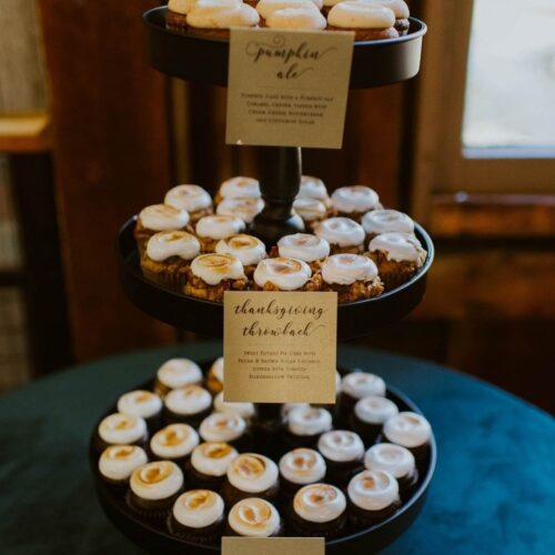 event decor rental black 3 tier tray stand dessert pedestal wedding cake cupcake