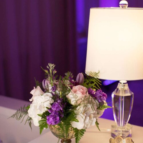 event decor rental white acrylic lucite clear table lamp bar wedding