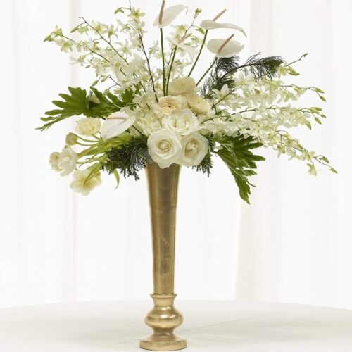 event decor rental trumpet vase floral flower wedding tall centerpiece