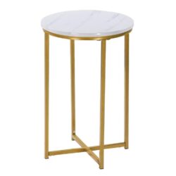 Side table end table marble event rental lounge