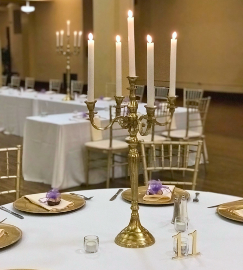 Event Rental Decor Candelabra Candle Holder Gold Centerpiece Wedding