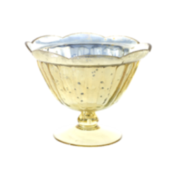 Gold Mercury Glass Footed Vase Accent Decor