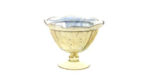 Gold Mercury Glass Footed Vase Accent Decor