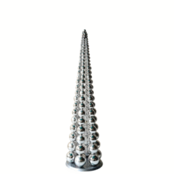 Ornament Cone Tree Silver 4'