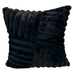 Black Fur Pillow